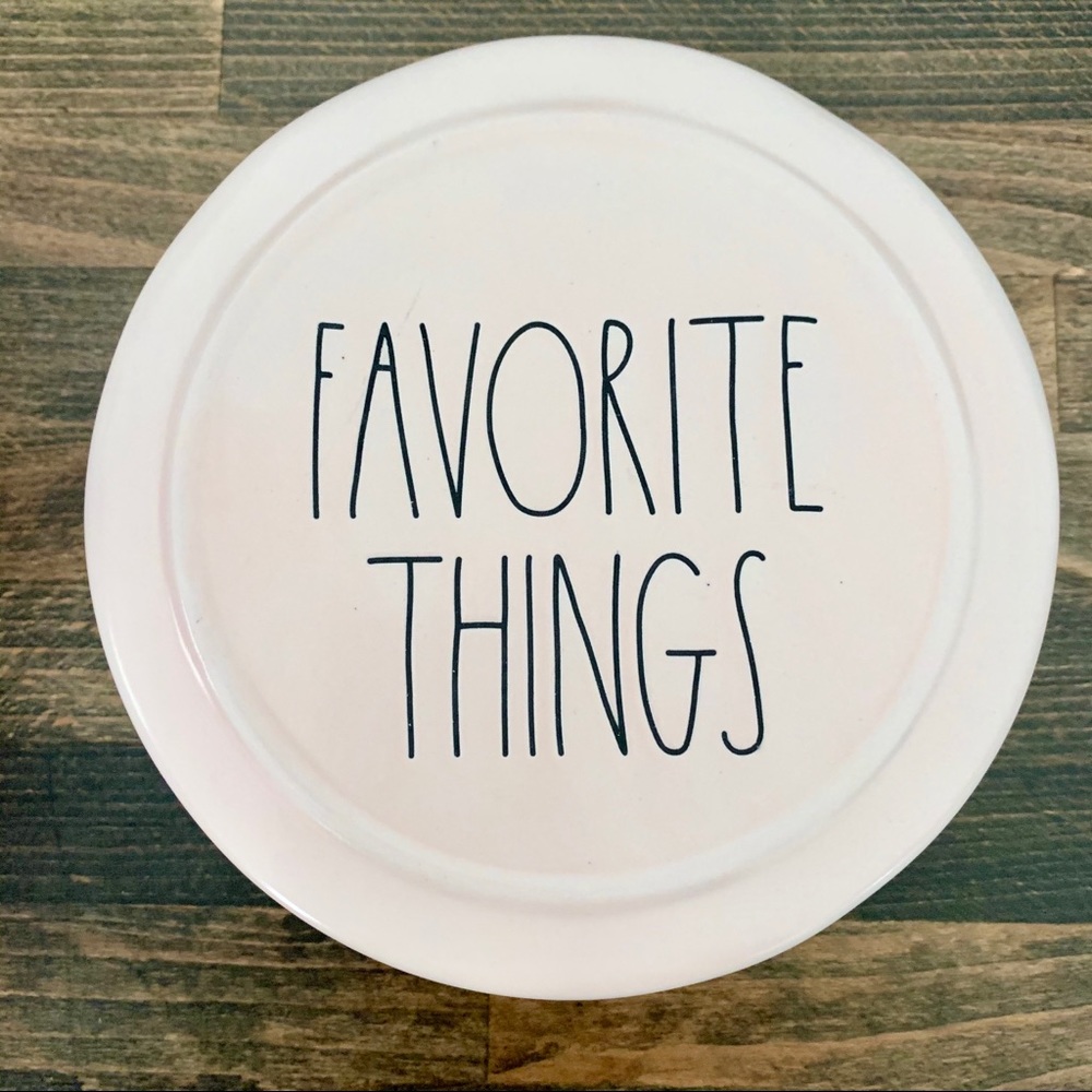 RAE DUNN Favorite Things Ceramic Trinket Box Pink